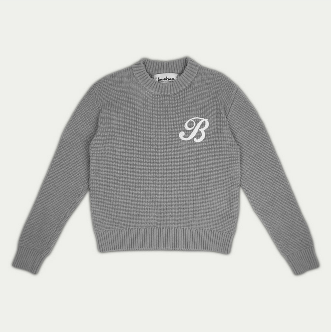 BUCHAN "B" KNIT GREY SWEATER