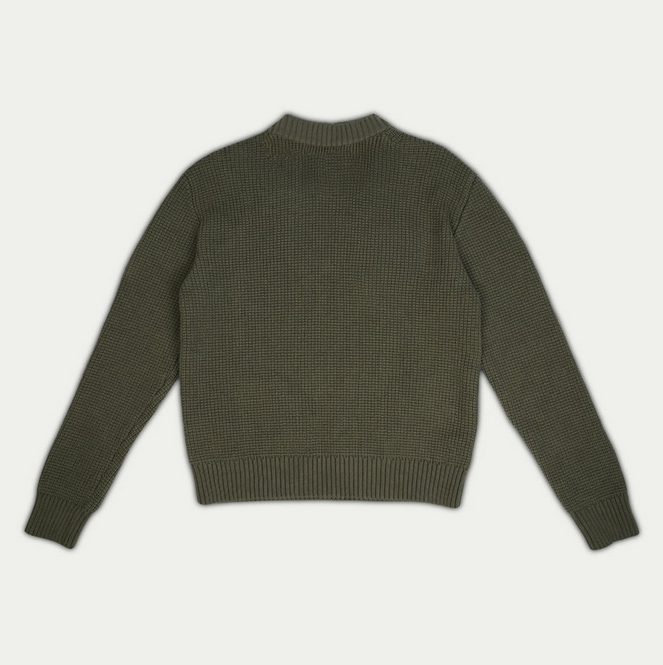 BUCHAN "B" KNIT OLIVE GREEN SWEATER