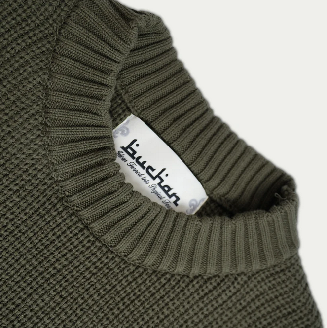 BUCHAN "B" KNIT OLIVE GREEN SWEATER