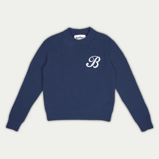 BUCHAN "B" KNIT NAVY SWEATER