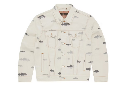 CORTEIZ ALCATRAZ DENIM JACKET WHITE