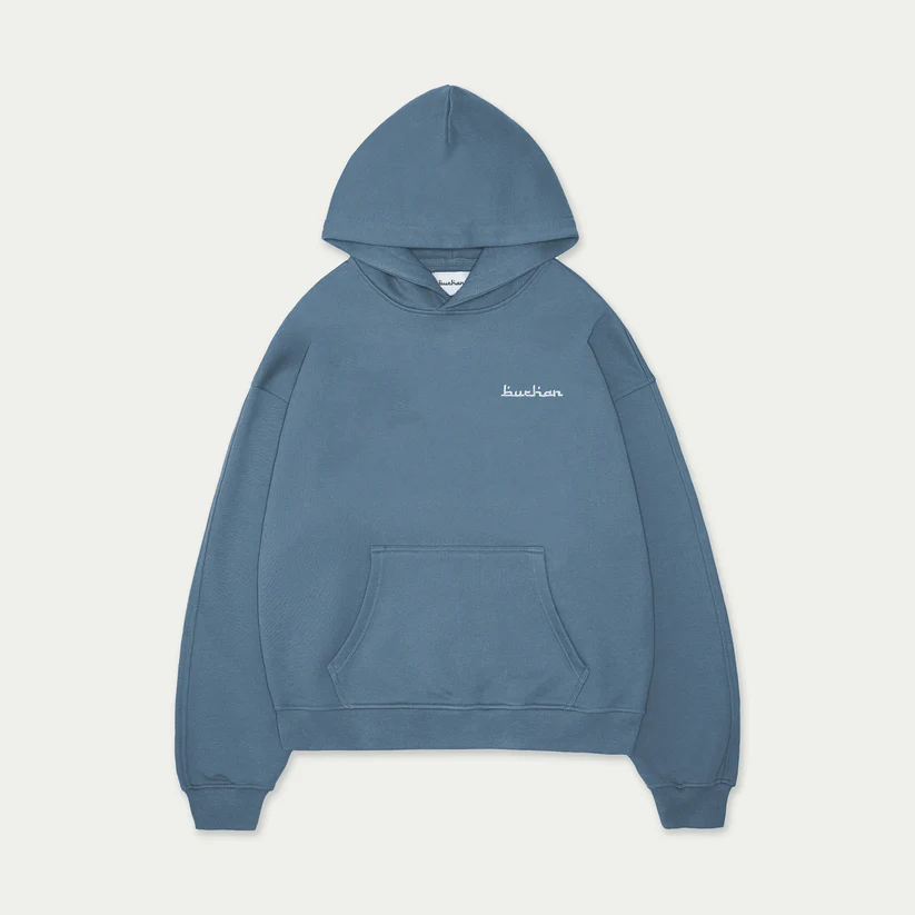 BUCHAN ESSENTIAL HOODIE BLUE