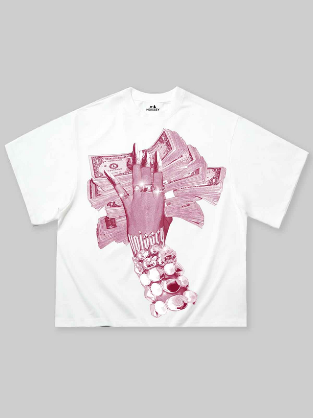 MONEY HOLDING NAIL ART BOXY T-SHIRT