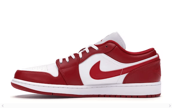 JORDAN 1 LOW GYM RED WHITE - Cherrykicks