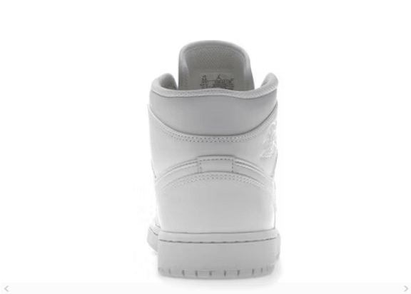 JORDAN 1 MID TRIPLE WHITE - Cherrykicks