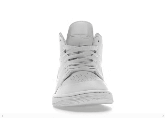 JORDAN 1 MID TRIPLE WHITE - Cherrykicks